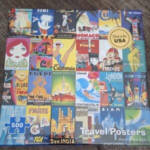 Travel Posters Jigsaw Puzzle - Multicolor - NIP